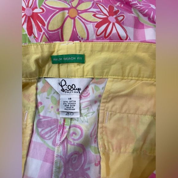 Lilly Pulitzer Palm Beach Juice Stand vintage print Size 14 EUC Y2K Palm Royale - Picture 4 of 6